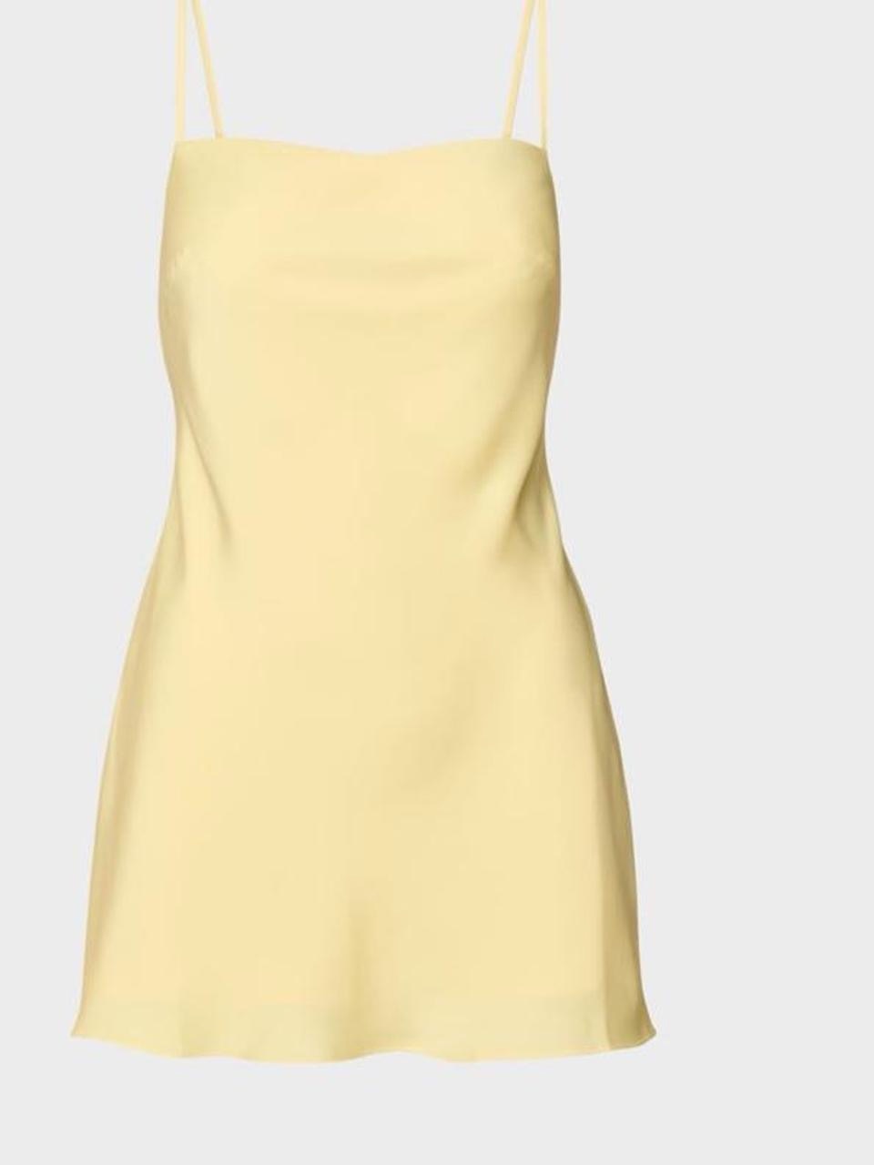 Aritzia Confession Satin Dress. Double Satin Micro Dress With Low Back Size 6